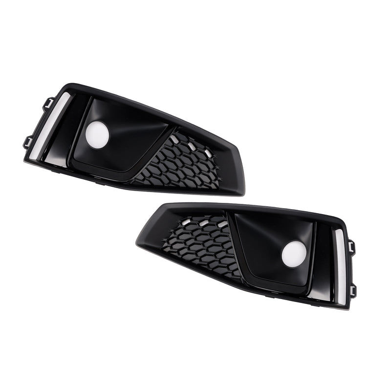 2018-2020  Audi A4 B9 S-LINE S4 Black Front Fog Light Grille Trim Cover 8WD8076821J