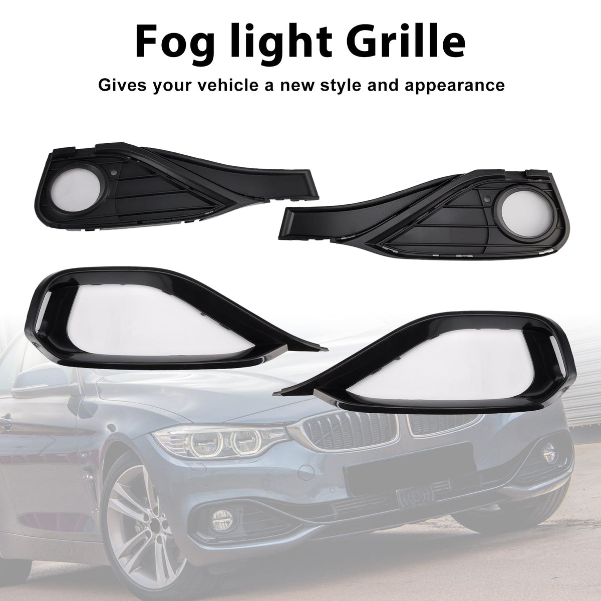 BMW F32 F33 F36 418D Fog Lamp Light Cover Insert Grill Grille 51117294831 51117294833