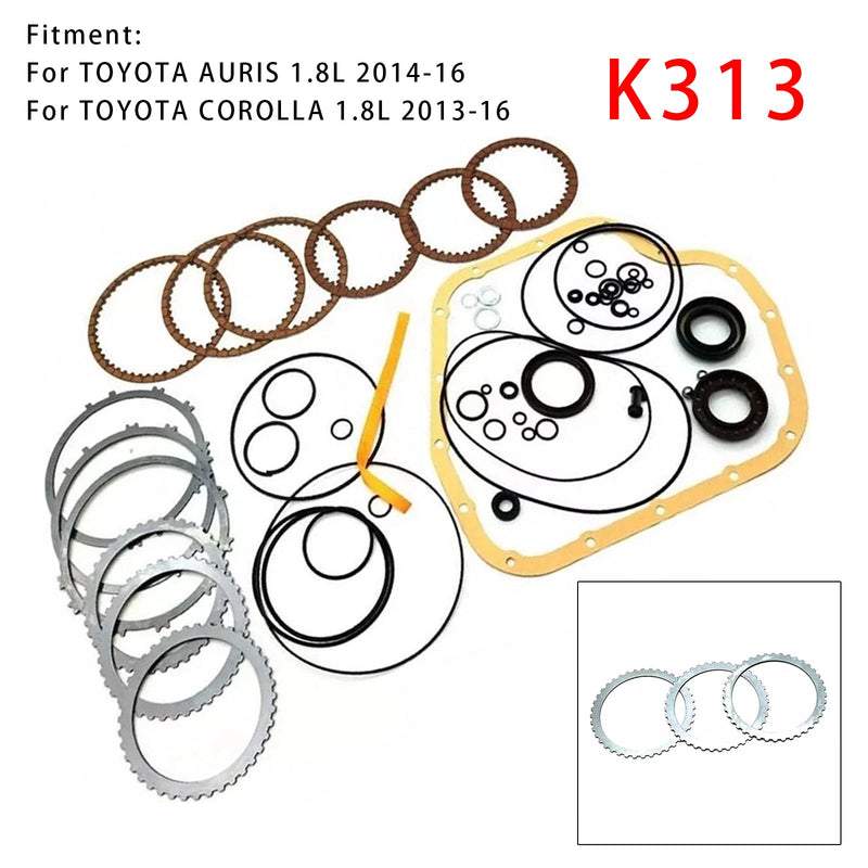 TOYOTA AURIS 1.8L 2014-2016 Auto Transmission Master Rebuild Kit Overhaul K313