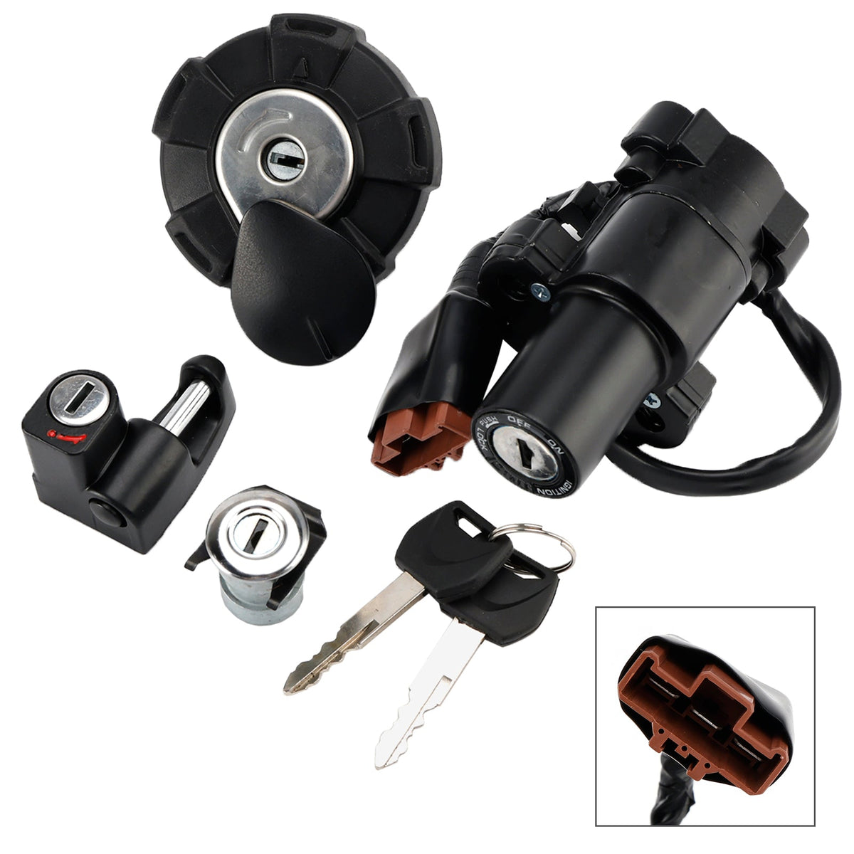 Honda CRF300L LS 2021-2025 Ignition Switch Lock Set+Gas Cap+Seat Lock w/Keys 35010-K1T-A51 35010-K1T-JF0