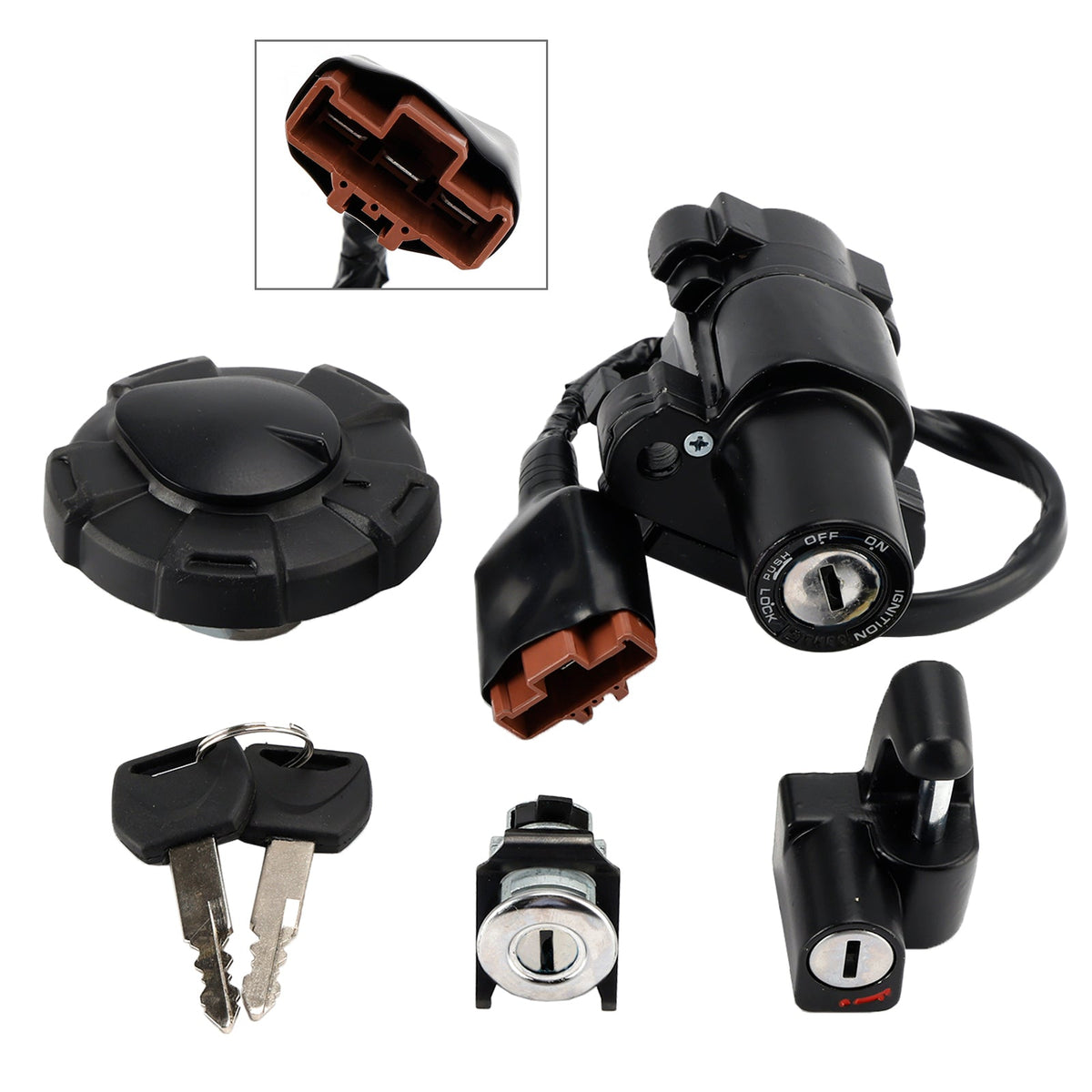 Honda CRF300L LS 2021-2025 Ignition Switch Lock Set+Gas Cap+Seat Lock w/Keys 35010-K1T-A51 35010-K1T-JF0