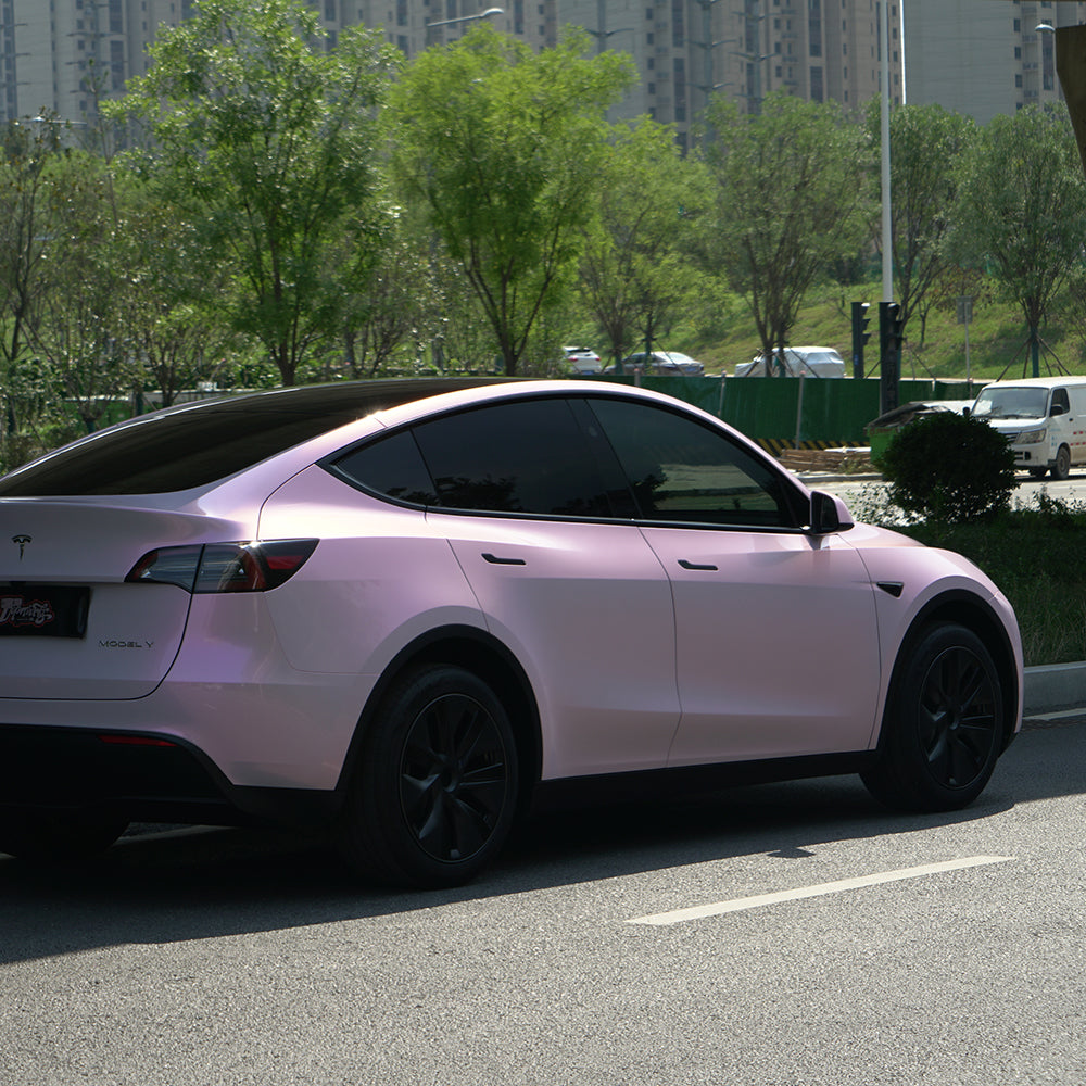 Bloom Pearl Pink PET Car Wrap Film High Gloss Vehicle Wrap