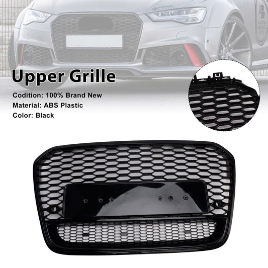 2012-2015 Audi A6 S6 C7 To RS6 Style Front Mesh Honeycomb Grill Replacement
