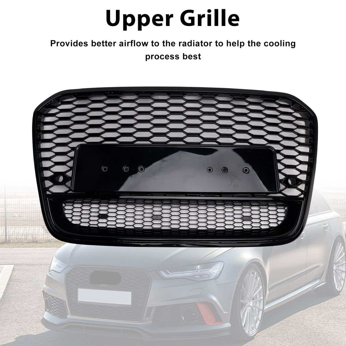 Audi A6 S6 C7 2012-2015 RS6 Style Front Mesh Honeycomb Grill Replacement