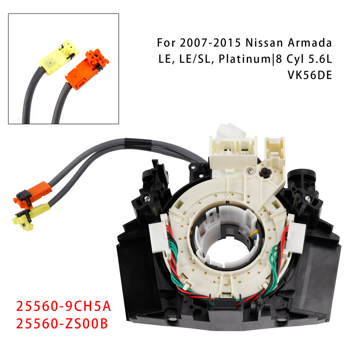 2004-2015 Nissan Maxima Pathfinder Armada Infiniti QX56 Clock Spring With Heated