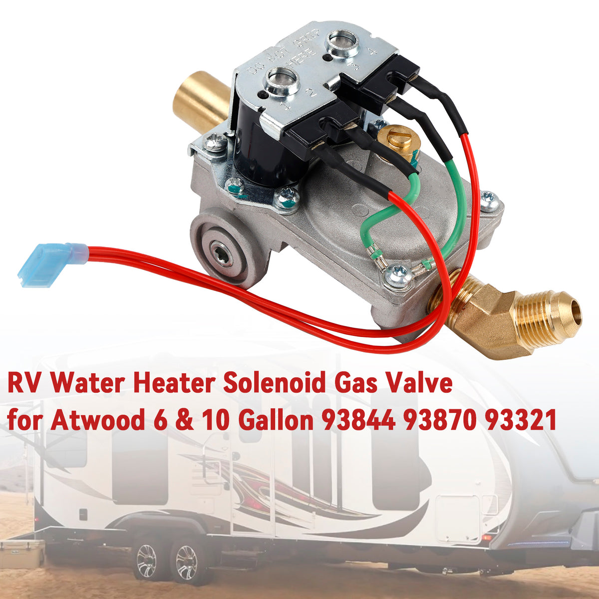 RV Water Heater Solenoid Gas Valve for Atwood 6 & 10 Gallon 93844 93870 93321