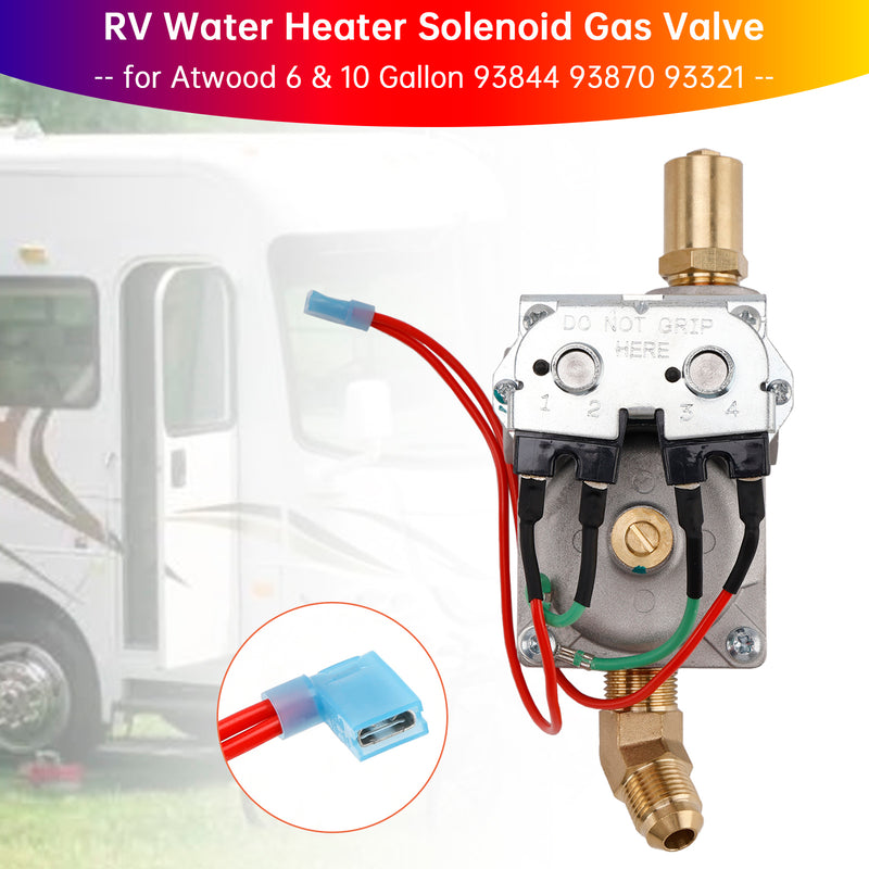 RV Water Heater Solenoid Gas Valve for Atwood 6 & 10 Gallon 93844 93870 93321