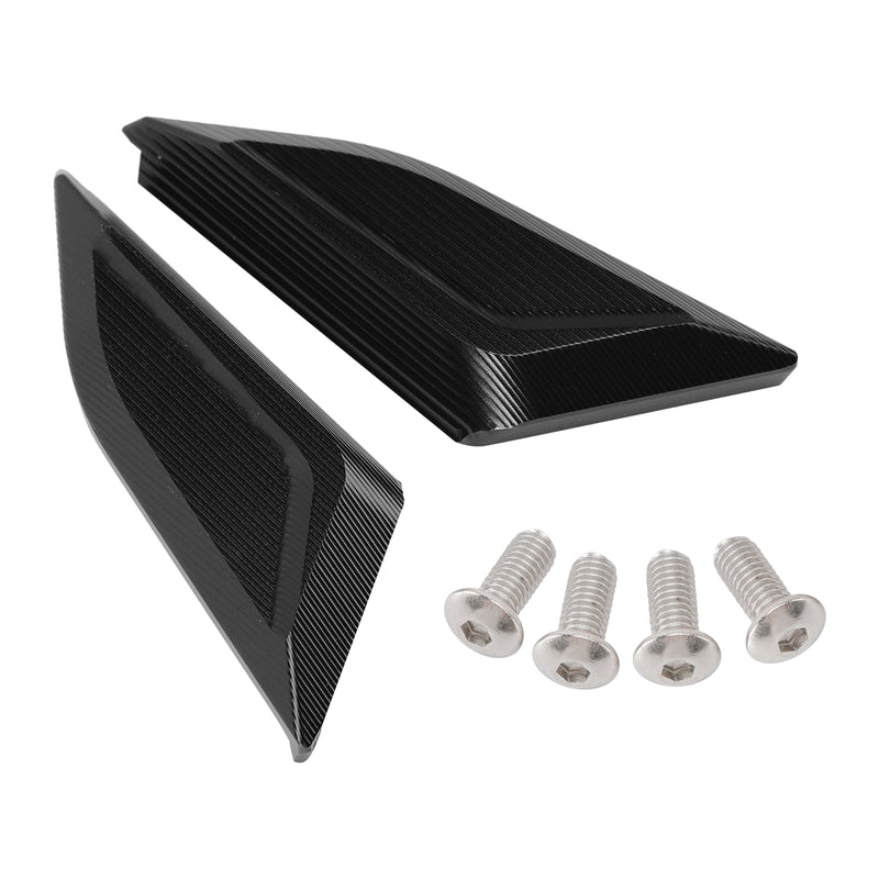 Ducati Panigale V4/S/R V2 2018-2024 Billet Black Mirror Block Off Plates