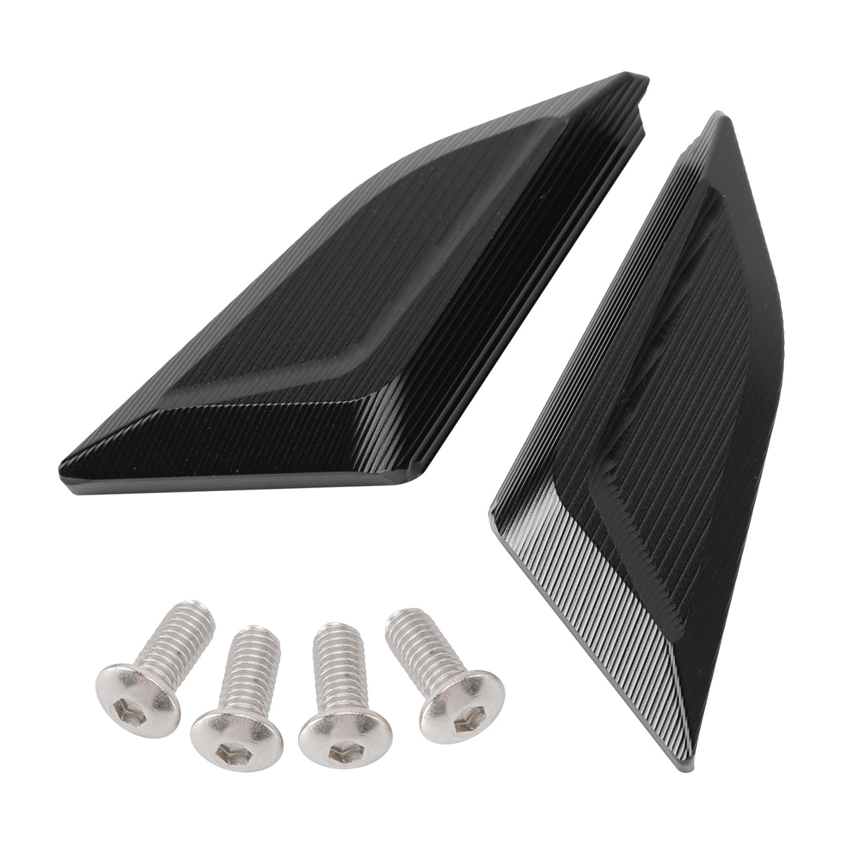 Ducati Panigale V4/S/R V2 2018-2024 Billet Black Mirror Block Off Plates