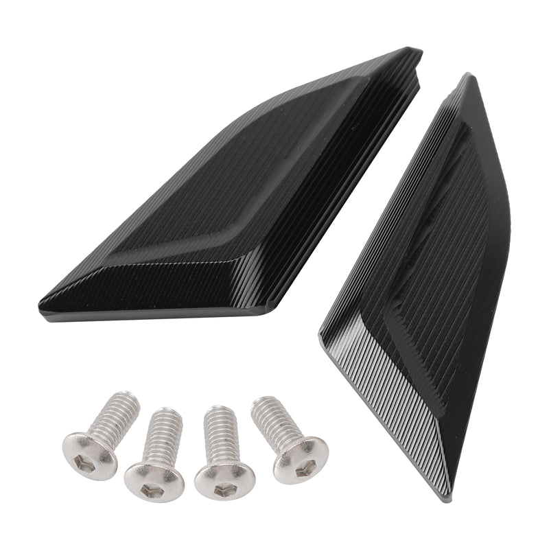 Ducati Panigale V4/S/R V2 2018-2024 Billet Black Mirror Block Off Plates