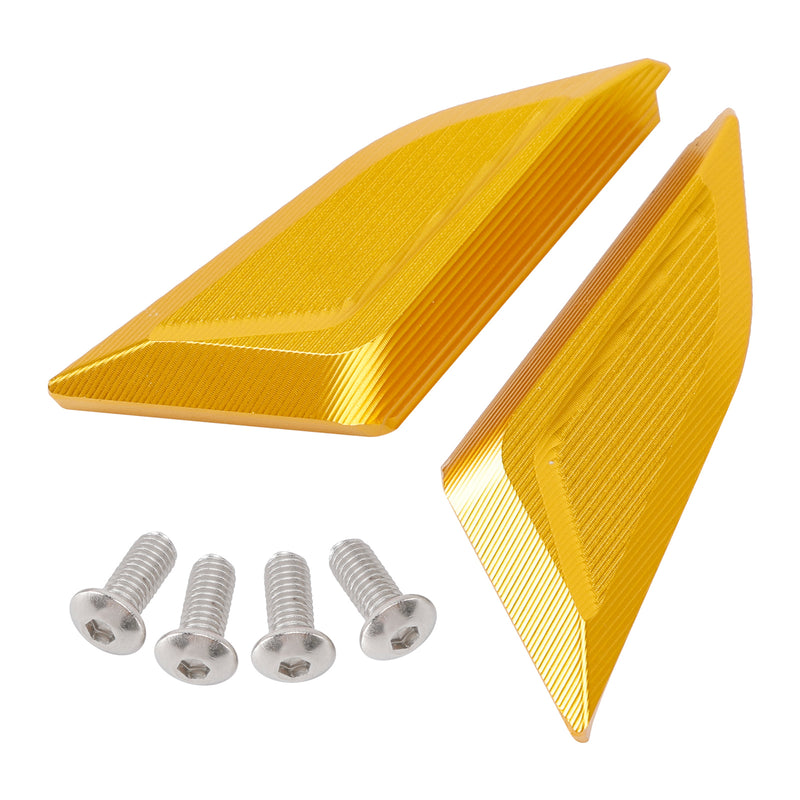 Ducati Panigale V4/S/R V2 2018-2024 Billet Gold Mirror Block Off Plates