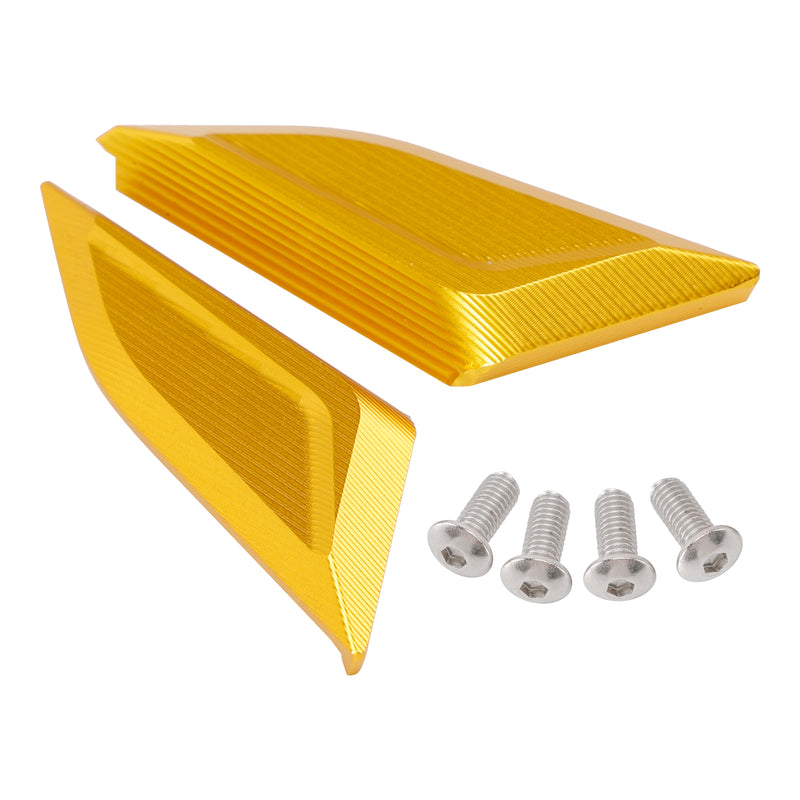 Ducati Panigale V4/S/R V2 2018-2024 Billet Gold Mirror Block Off Plates