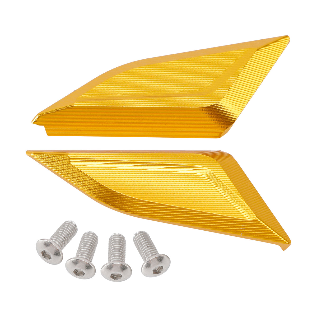 Ducati Panigale V4/S/R V2 2018-2024 Billet Gold Mirror Block Off Plates