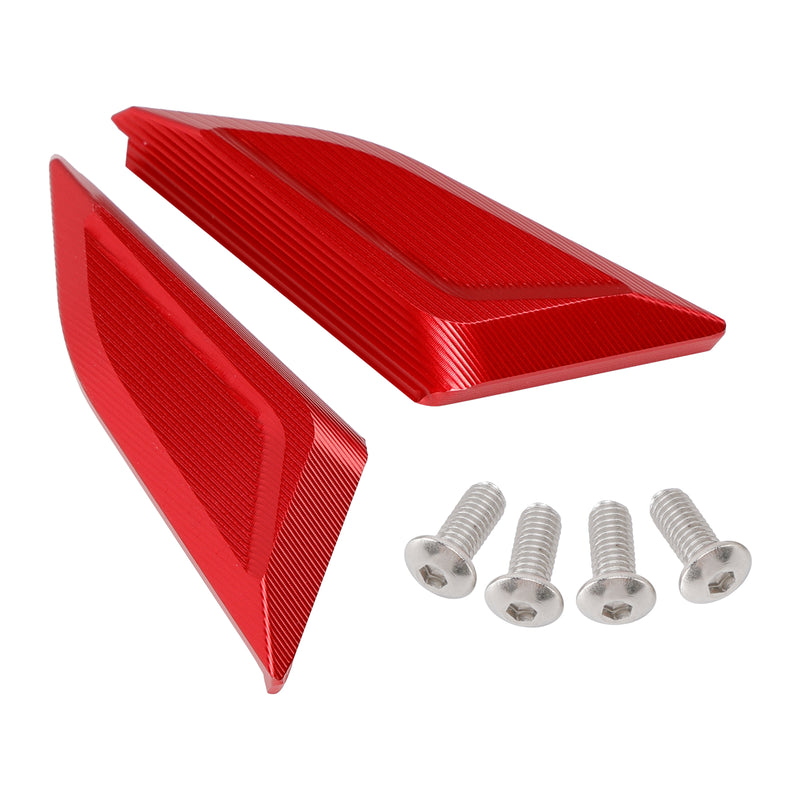Ducati Panigale V4/S/R V2 2018-2024 Billet Red Mirror Block Off Plates