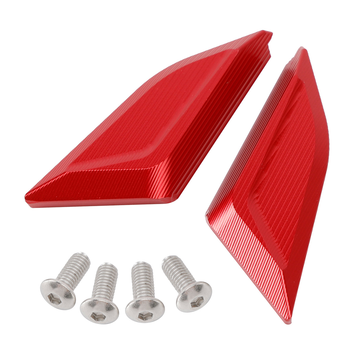 Ducati Panigale V4/S/R V2 2018-2024 Billet Red Mirror Block Off Plates