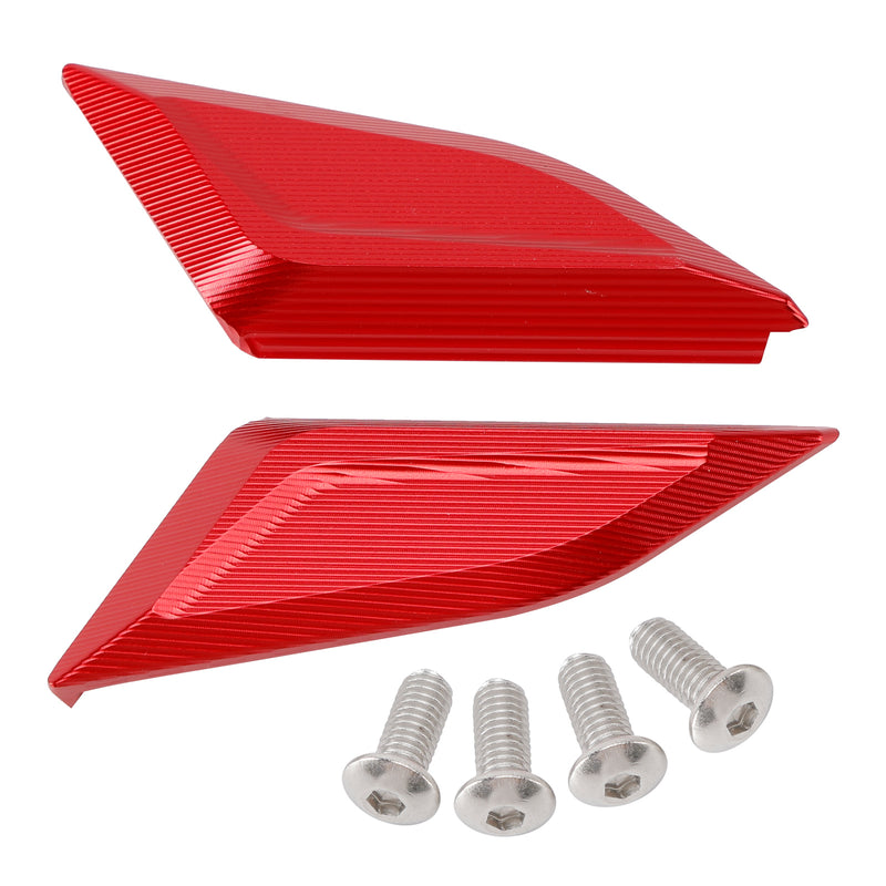 Ducati Panigale V4/S/R V2 2018-2024 Billet Red Mirror Block Off Plates