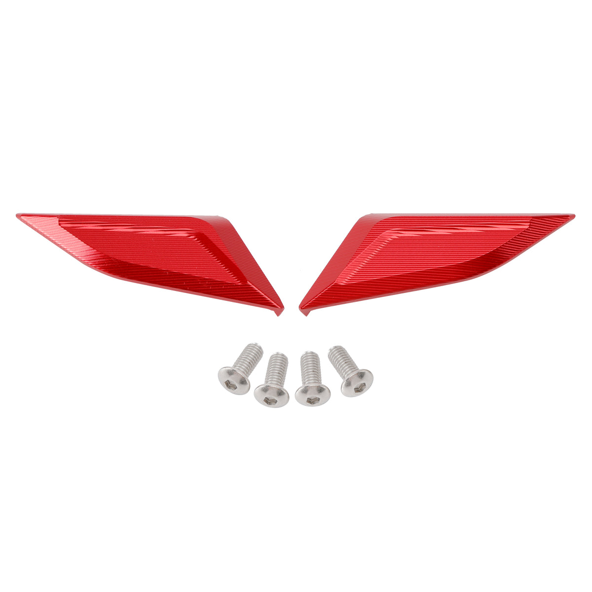 Ducati Panigale V4/S/R V2 2018-2024 Billet Red Mirror Block Off Plates