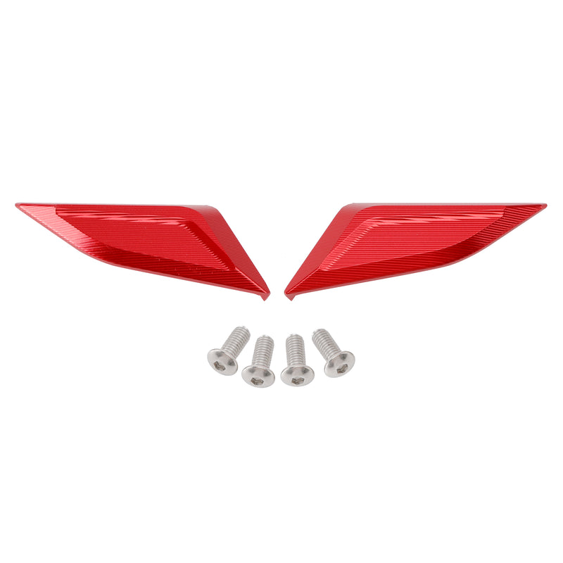Ducati Panigale V4/S/R V2 2018-2024 Billet Red Mirror Block Off Plates