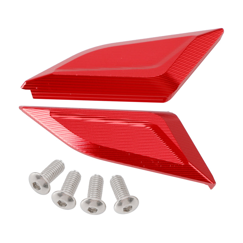 Ducati Panigale V4/S/R V2 2018-2024 Billet Red Mirror Block Off Plates
