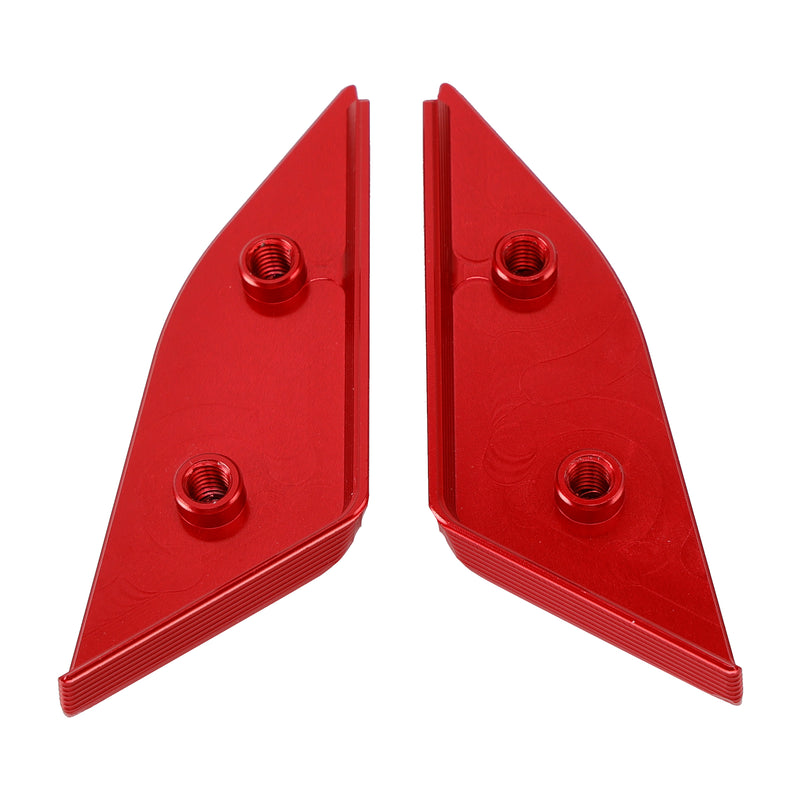 Ducati Panigale V4/S/R V2 2018-2024 Billet Red Mirror Block Off Plates