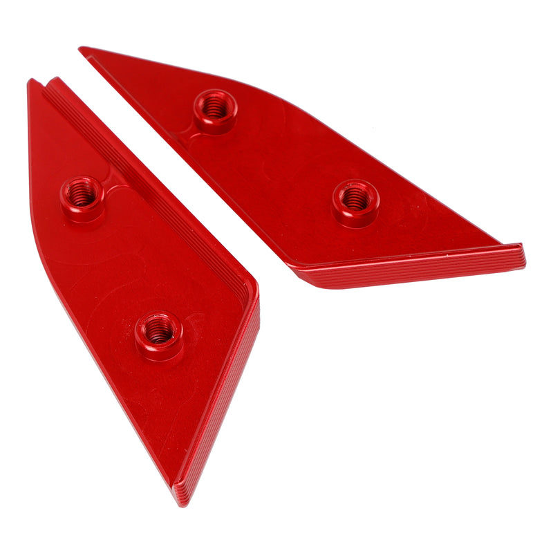 Ducati Panigale V4/S/R V2 2018-2024 Billet Red Mirror Block Off Plates