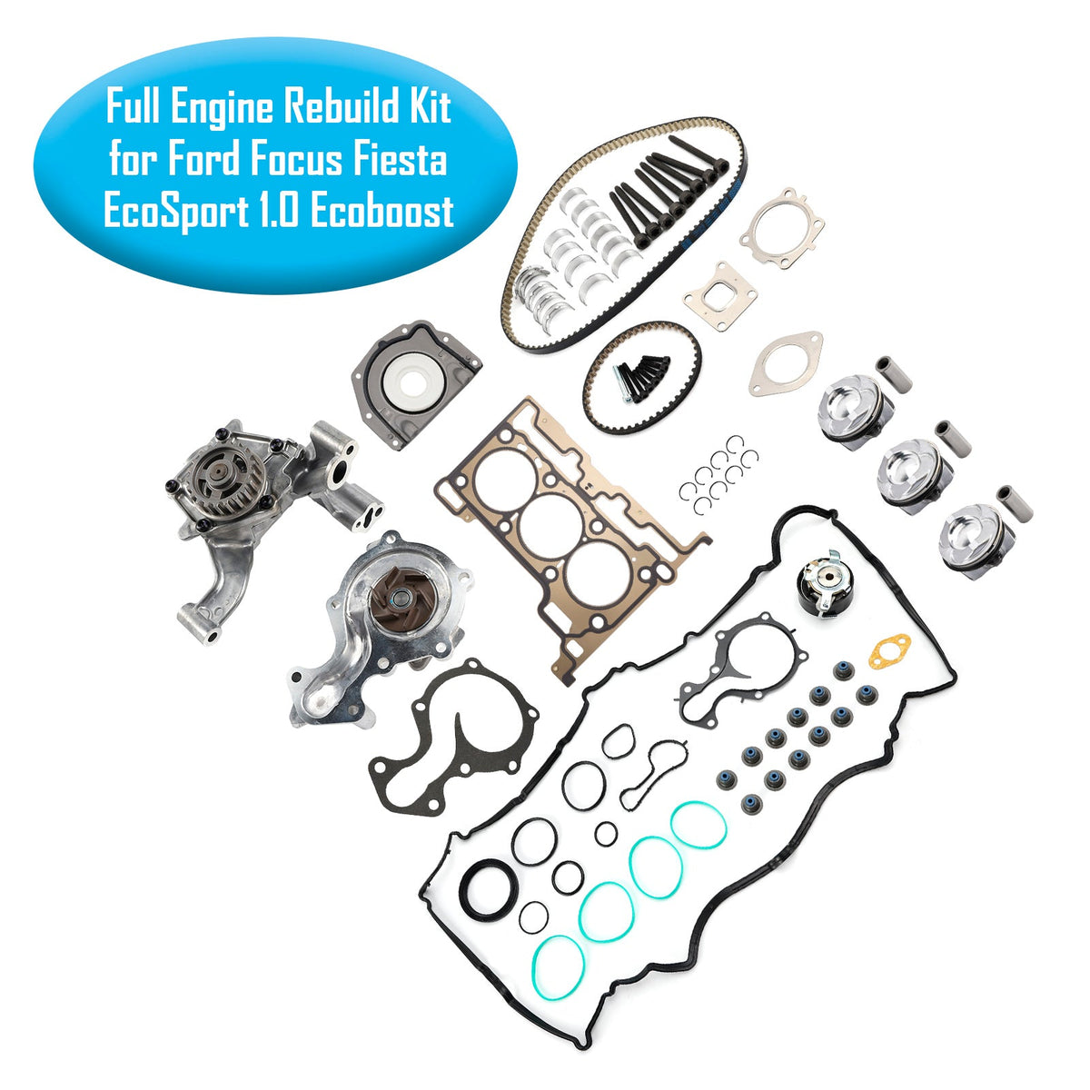 Ford Focus Fiesta EcoSport 1.0 Ecoboost Full Engine Rebuild Kit