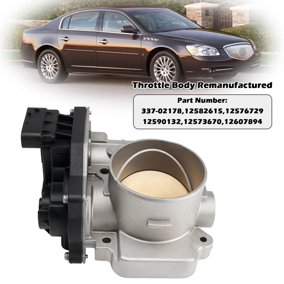 2008 Pontiac Grand Prix Base 3.8L V6 - Gas 12607894 Throttle Body