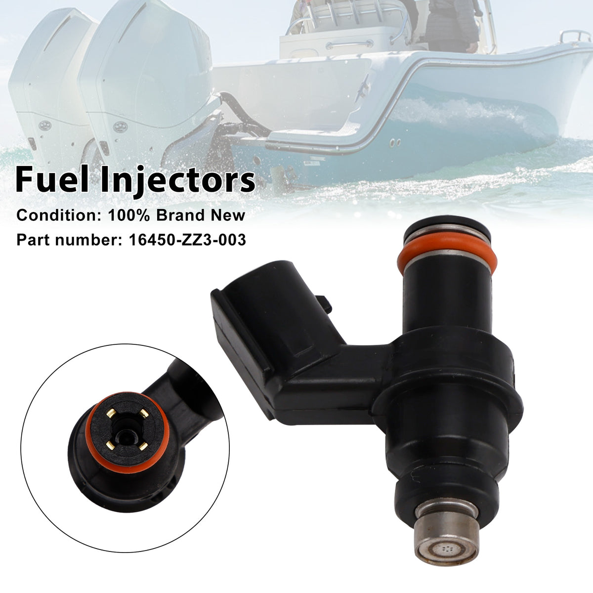Honda Outboard 1998 60HP BF60A 16450-ZZ3-003 Fuel Injectors