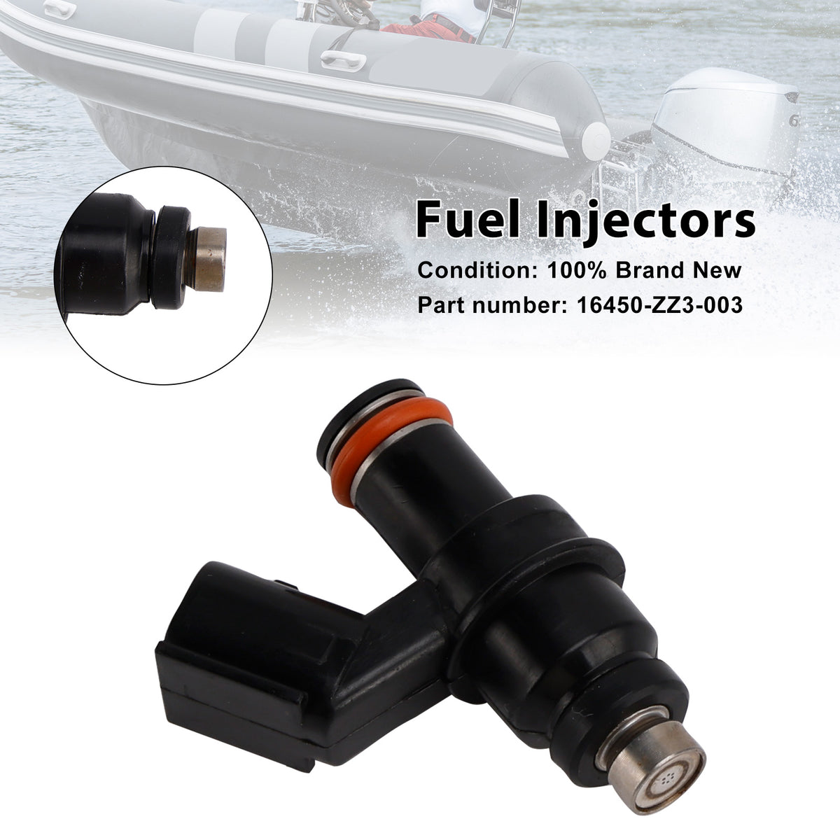 Honda Outboard 1998 60HP BF60A 16450-ZZ3-003 Fuel Injectors
