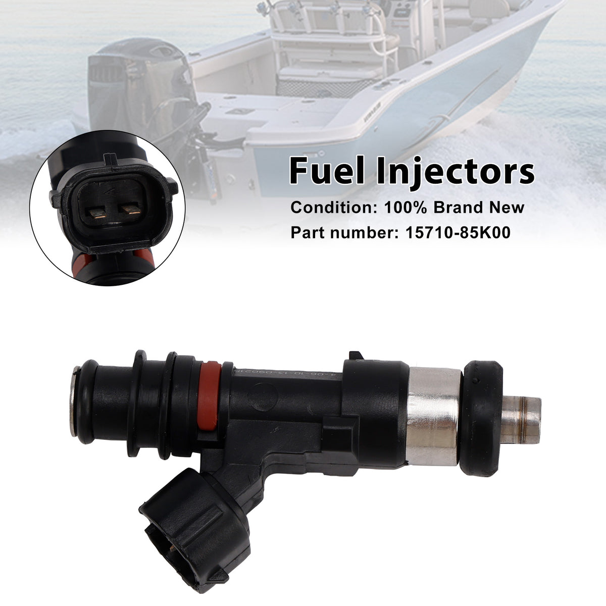 Suzuki DF40A DF50A DF60A Outboard 15710-85K00 Fuel Injectors
