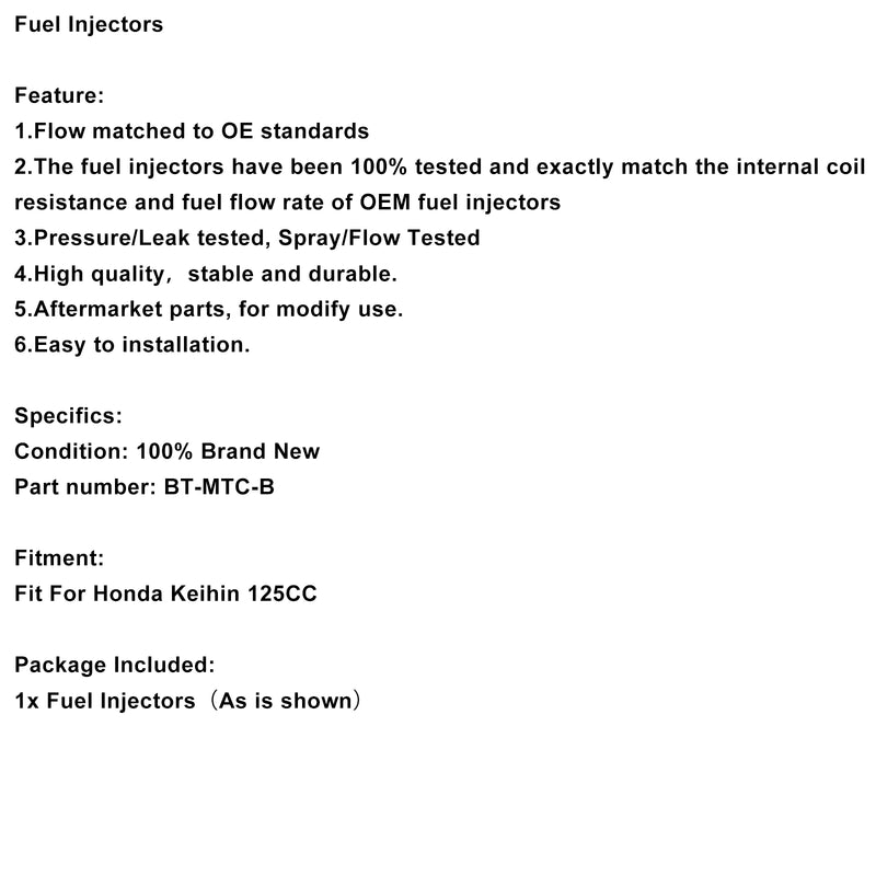Honda Keihin 125CC BT-MTC-B Fuel Injectors