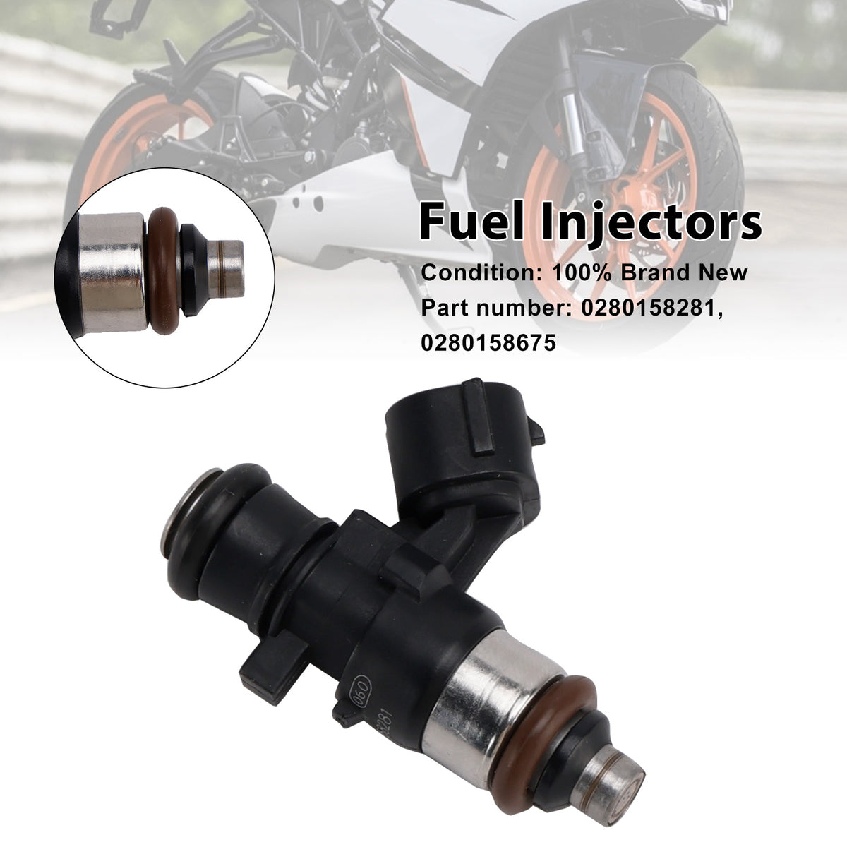 RC 125 200 125i 2016-2022 DUKE 0280158281 Fuel Injectors 0280158675 Fits