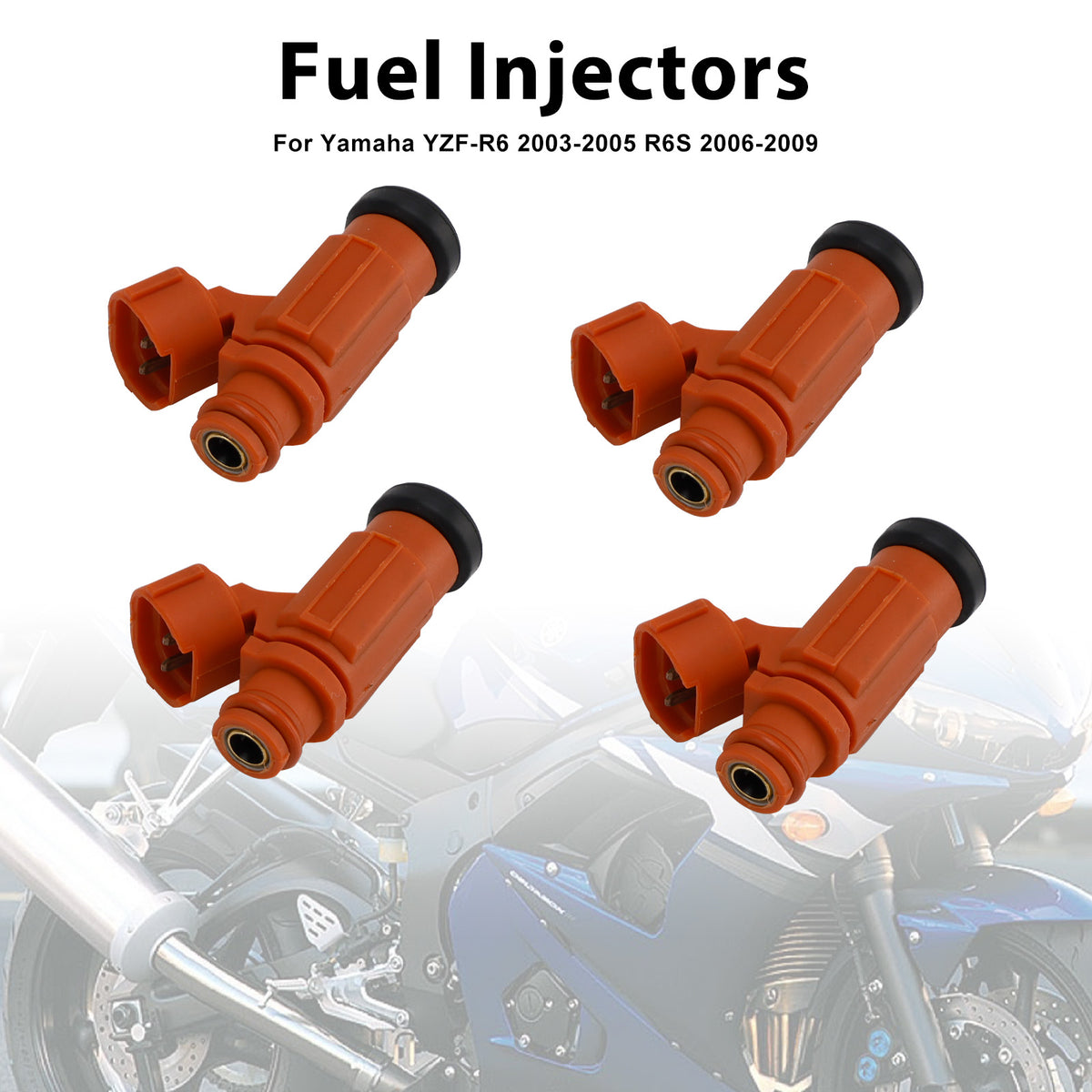 Yamaha YZF-R6 2003-2005 R6S 2006-2009 4PCS 5SL-13761-00-00 Fuel Injectors