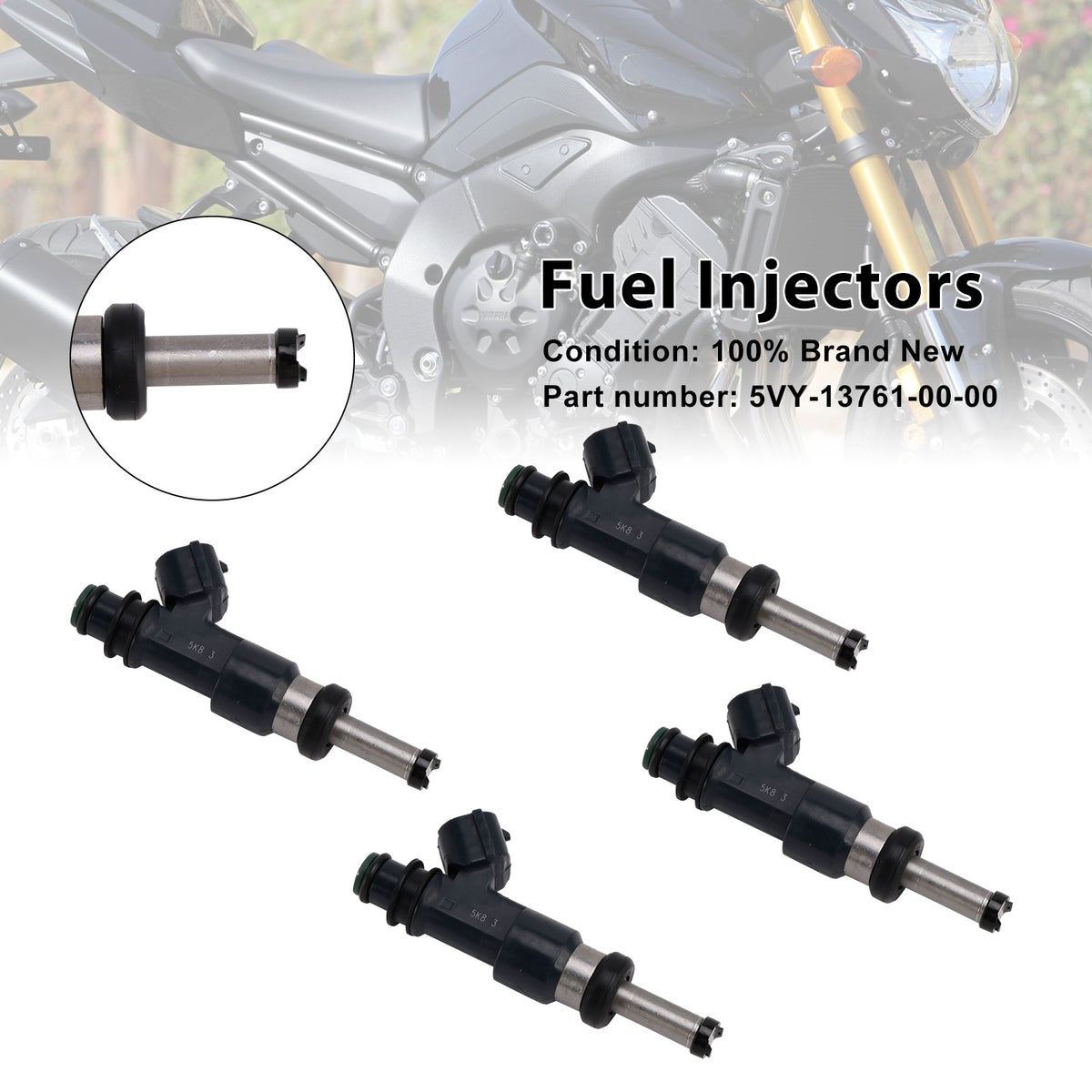 Yamaha YZF-R1 2004-2006 FZS10 4PCS 5VY-13761-00-00 Fuel Injectors