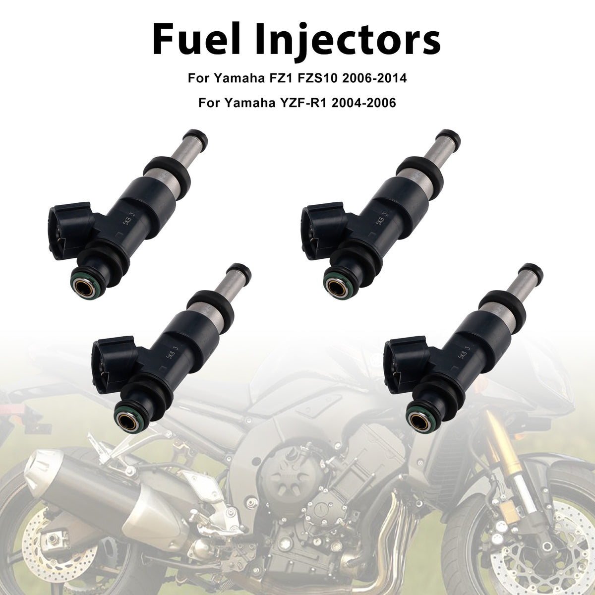Yamaha YZF-R1 2004-2006 FZS10 4PCS 5VY-13761-00-00 Fuel Injectors