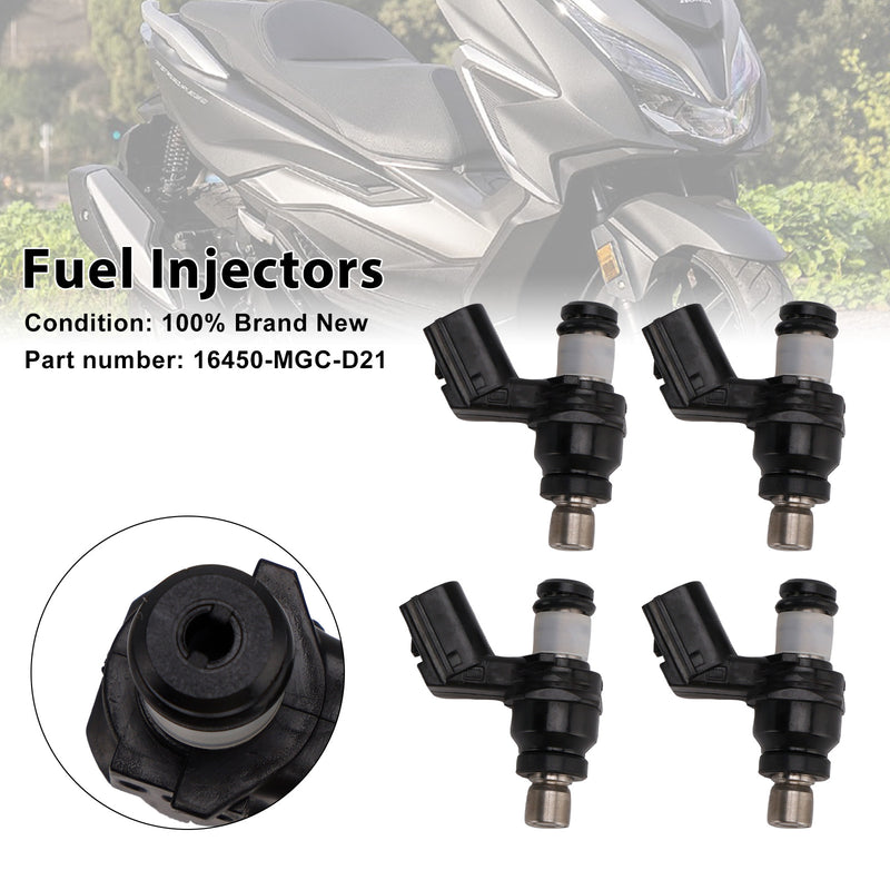 Honda CB1100 2013-2017 NSS300 Forza 300 4PCS 16450-MGC-D21 Fuel Injectors