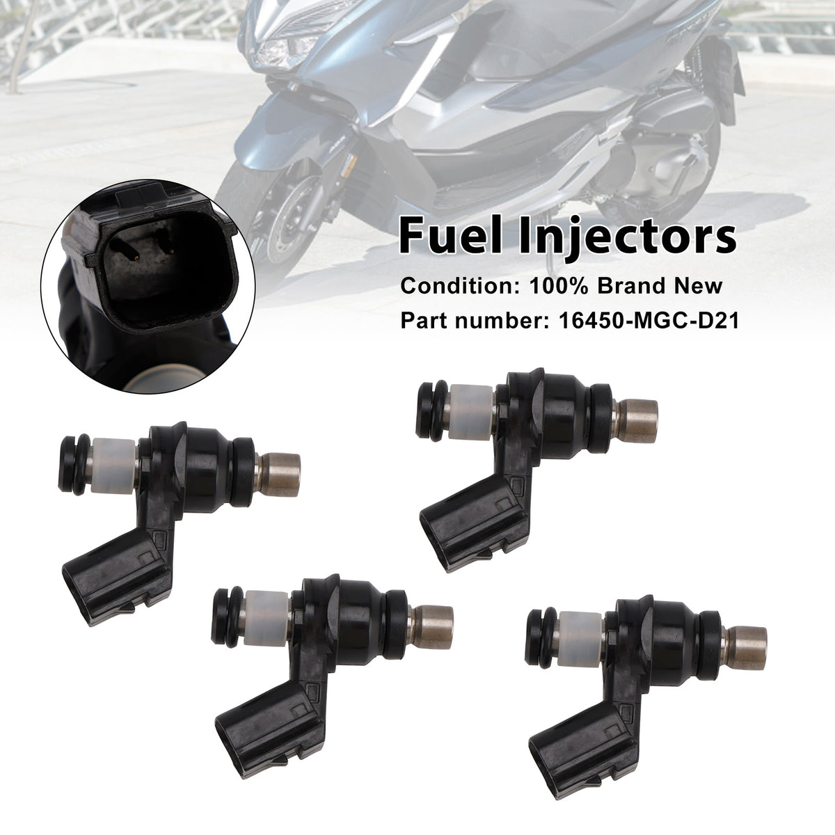 Honda CB1100 2013-2017 NSS300 Forza 300 4PCS 16450-MGC-D21 Fuel Injectors