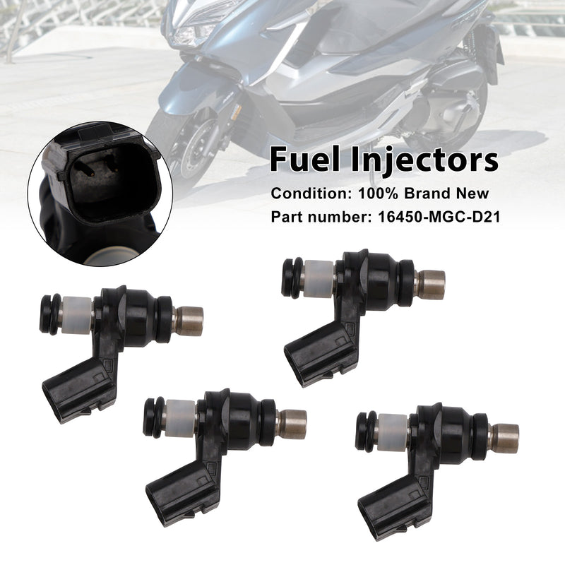 Honda CB1100 2013-2017 NSS300 Forza 300 4PCS 16450-MGC-D21 Fuel Injectors