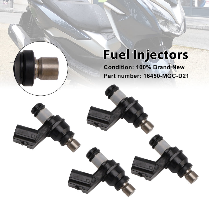 Honda CB1100 2013-2017 NSS300 Forza 300 4PCS 16450-MGC-D21 Fuel Injectors