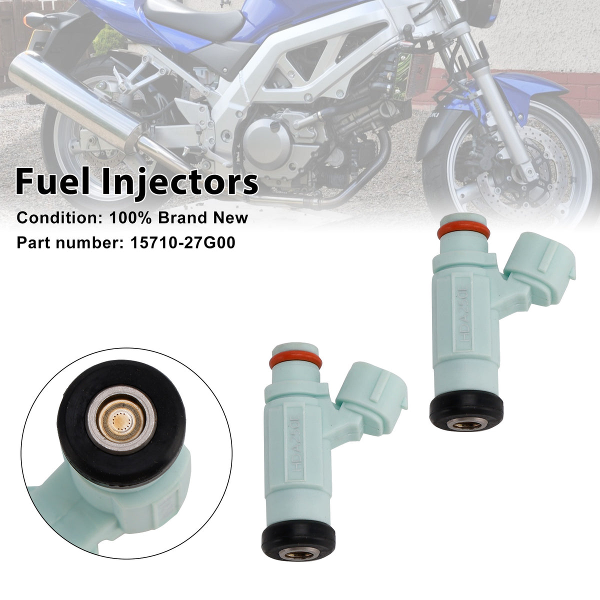 Suzuki SV650 2003-2008 DL650 2007-2011 2PCS 15710-27G00 Fuel Injectors