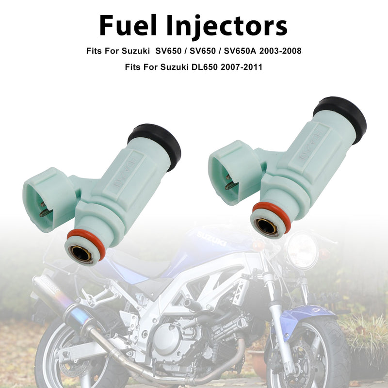 Suzuki SV650 2003-2008 DL650 2007-2011 2PCS 15710-27G00 Fuel Injectors