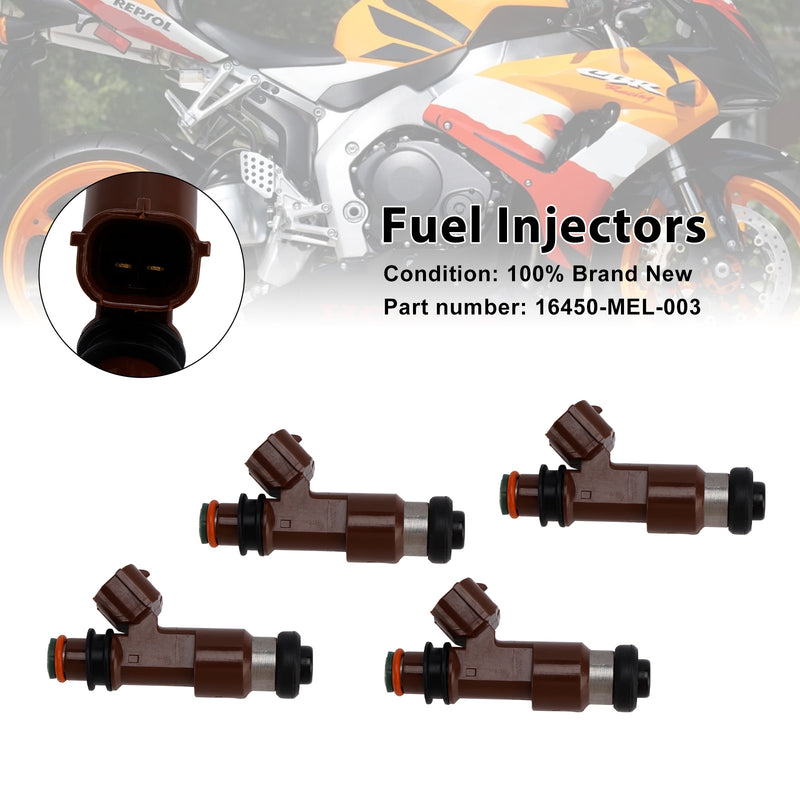 Honda CBR1000RR VFR800 VFR800F CB1300 4PCS 16450-MEL-003 Fuel Injectors