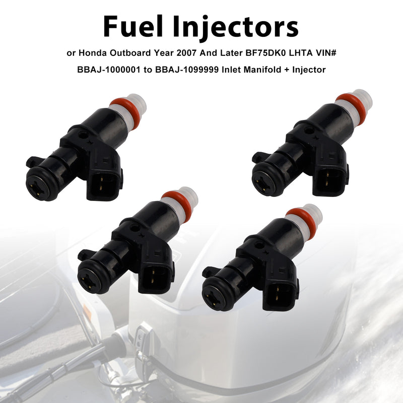Honda BF90D BF75 Outboard 4PCS 16450-ZY9-003 Fuel Injectors
