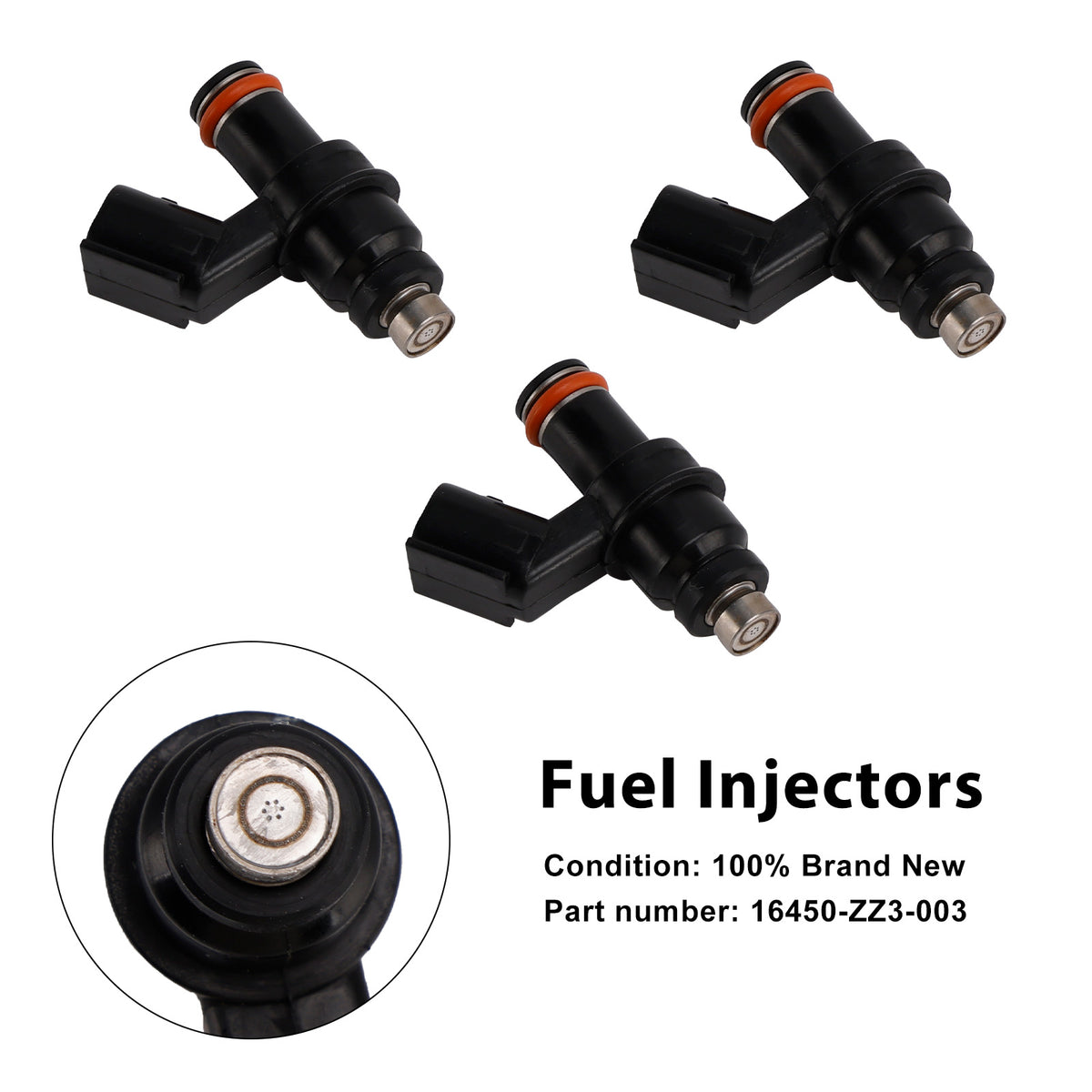 Honda Outboard 1998 60HP BF60A 3PCS 16450-ZZ3-003 Fuel Injectors