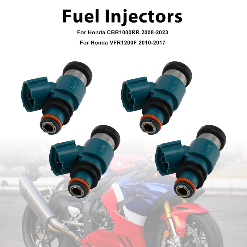 Honda CBR1000RR 2008-2023 VFR1200F 2010-2017 4PCS 16450-MFL-003 Fuel Injectors