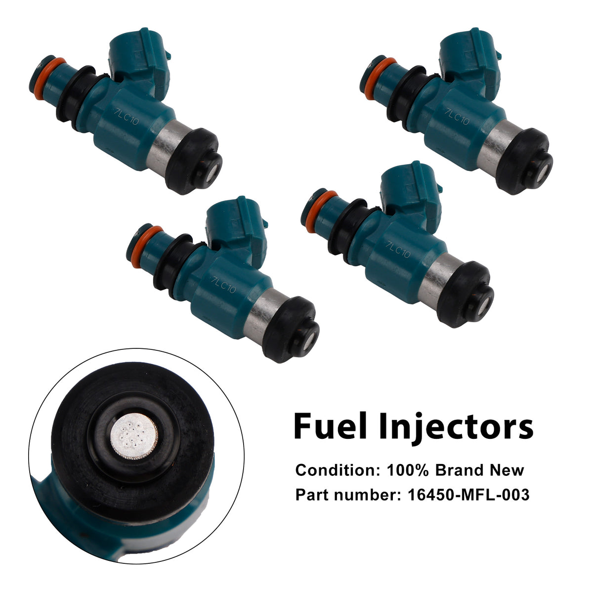 Honda CBR1000RR 2008-2023 VFR1200F 2010-2017 4PCS 16450-MFL-003 Fuel Injectors