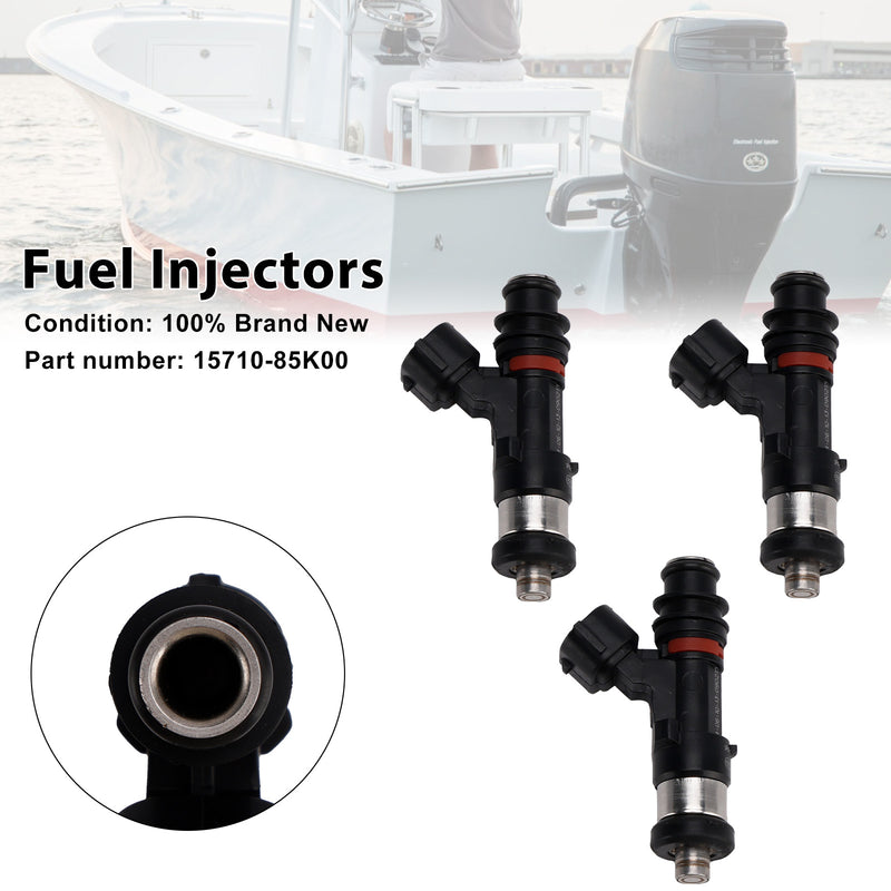 Suzuki DF40A DF50A DF60A Outboard 3PCS 15710-85K00 Fuel Injectors