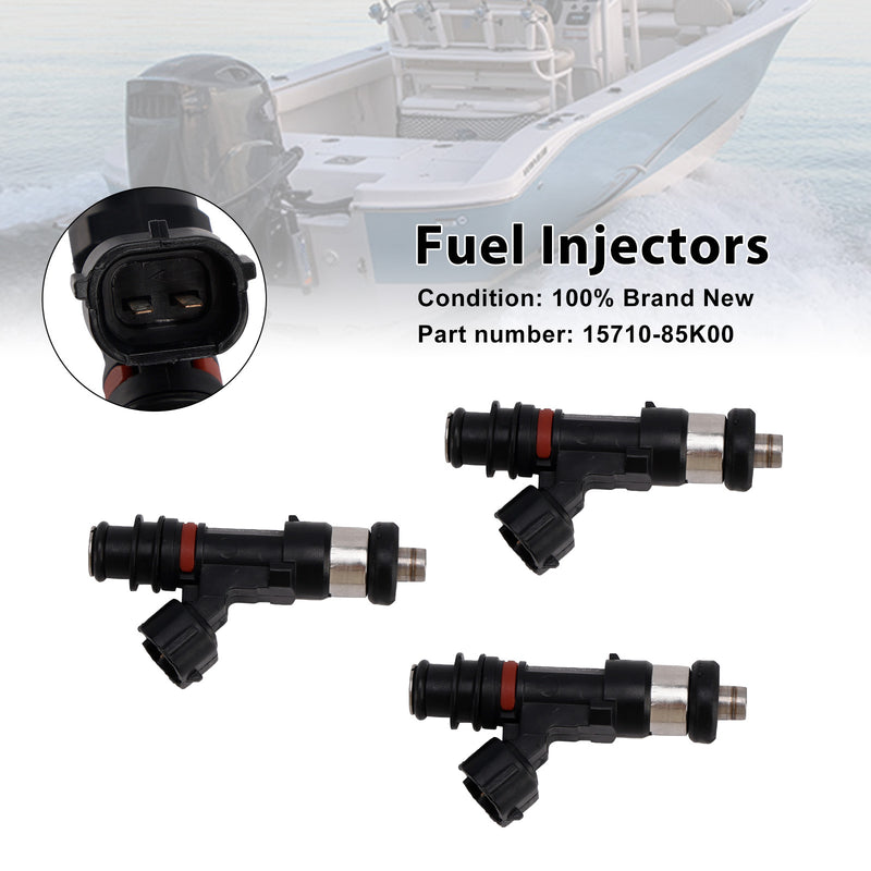 Suzuki DF40A DF50A DF60A Outboard 3PCS 15710-85K00 Fuel Injectors