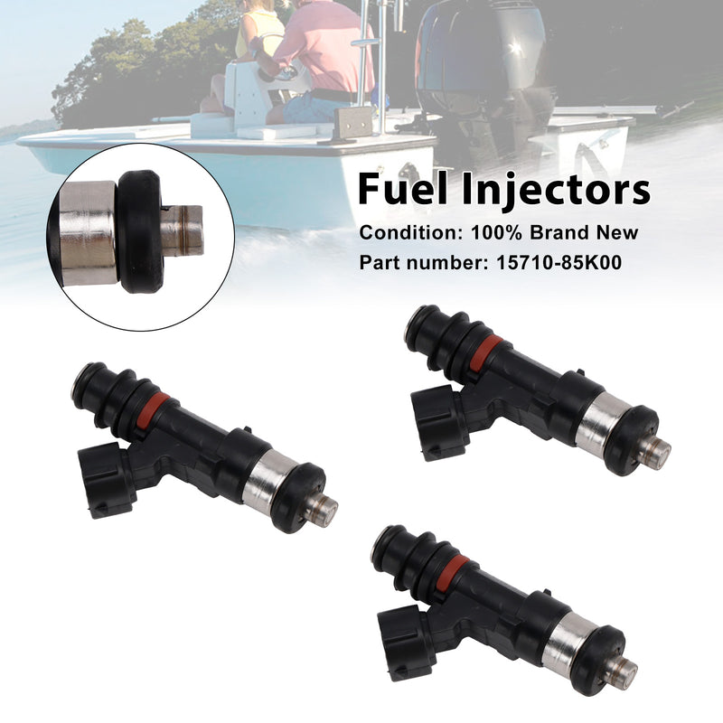 Suzuki DF40A DF50A DF60A Outboard 3PCS 15710-85K00 Fuel Injectors