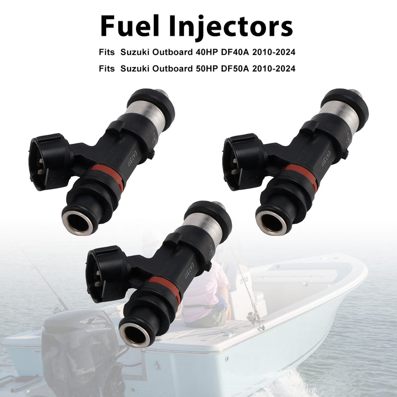 Suzuki DF40A DF50A DF60A Outboard 3PCS 15710-85K00 Fuel Injectors